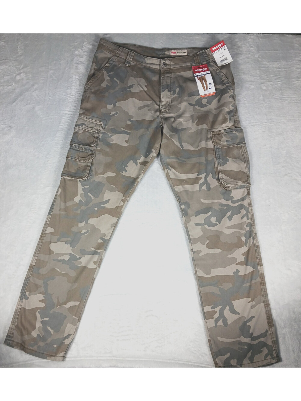 Wrangler Camo Cargo Pants Regular Taper Medium Stretch 36x30 New With Tags NWT